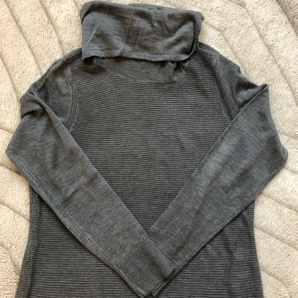 Grey Long Sleeve Cowl Neck Sweater - Picture 5 of 6